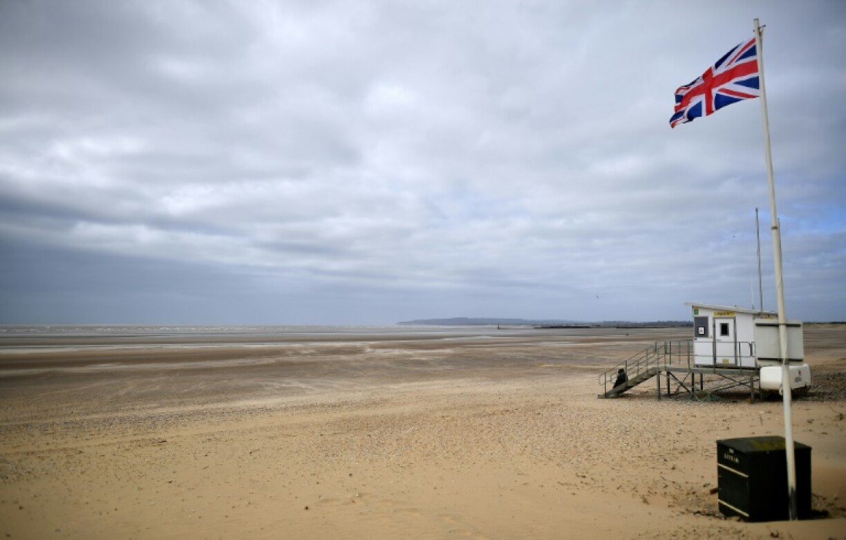 Millions of plastic pellets washed up on the beach at Camber Sands in East Sussex, southern England
