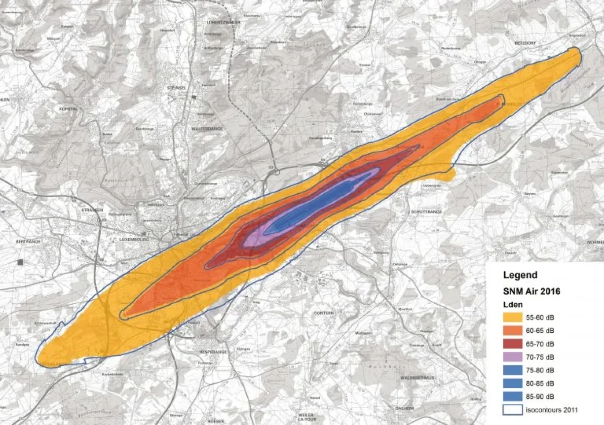 Findel noise map - daytime