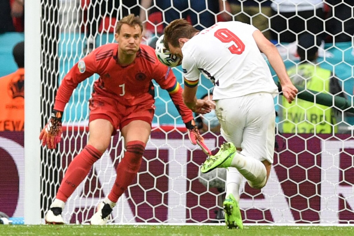 Kane marque son premier but lors de cette compétition et ce, face à l'Allemagne