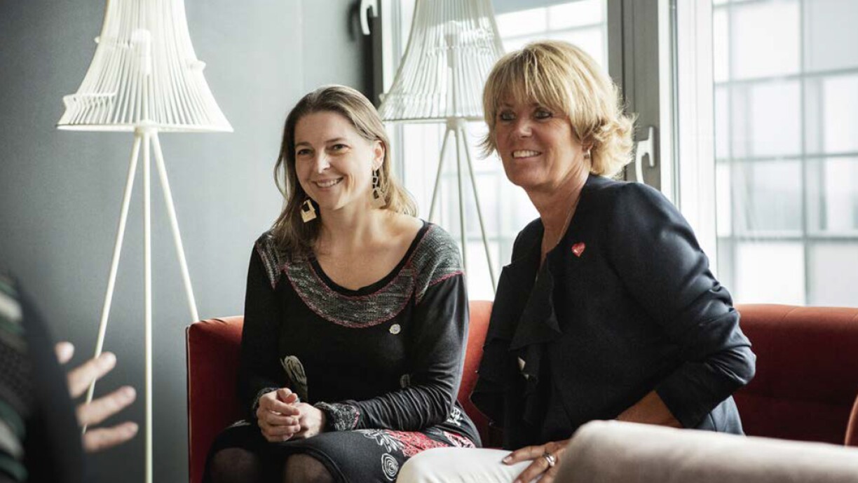 Natalie Frisch (Presidentin vun der Fondation Kiwanis) & Diane Wunsch (Coordinatrice Télévie Lëtzebuerg)