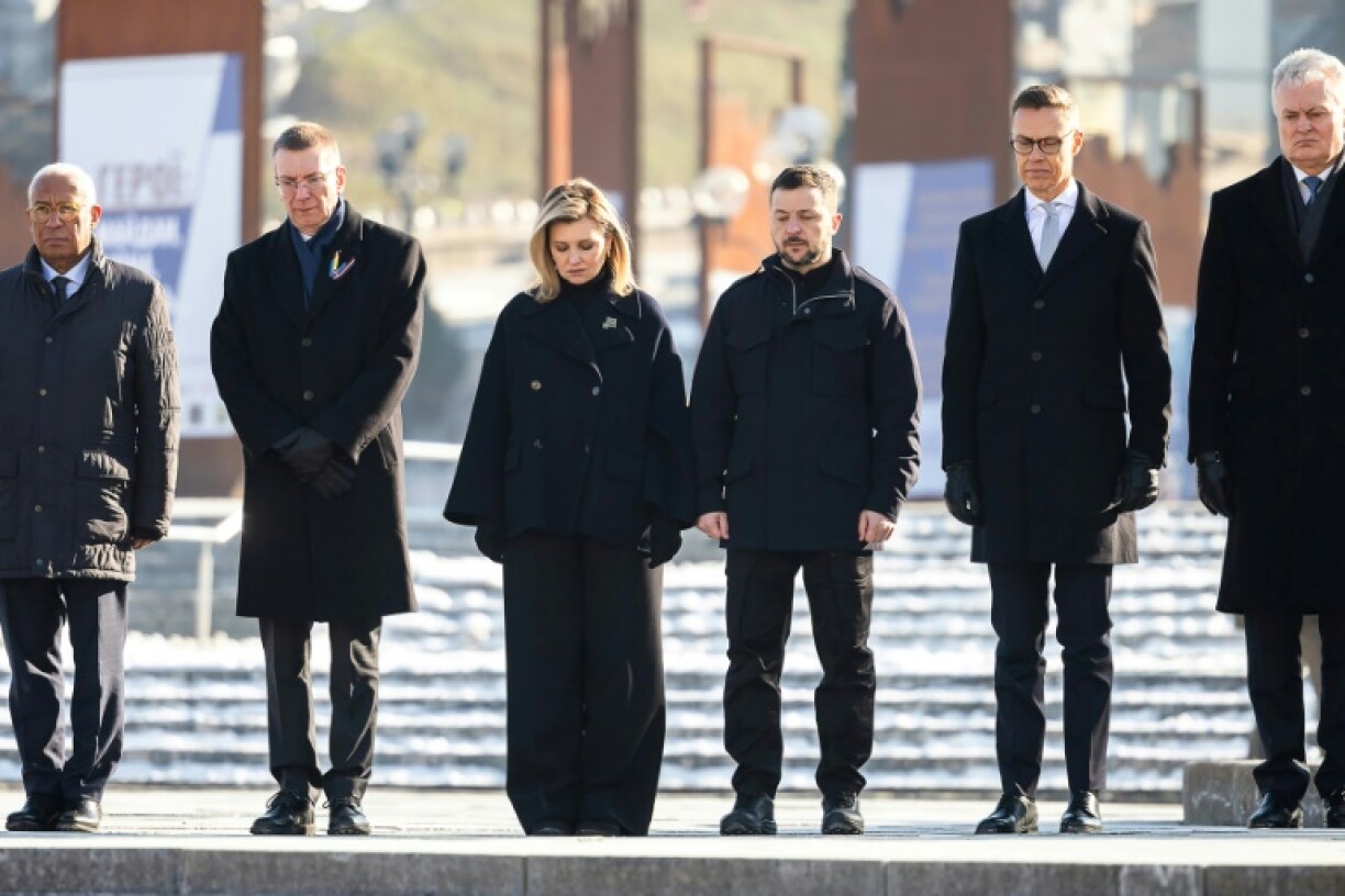 European leaders gathered for a summit in Kyiv on the third anniversary of Russia's invasion