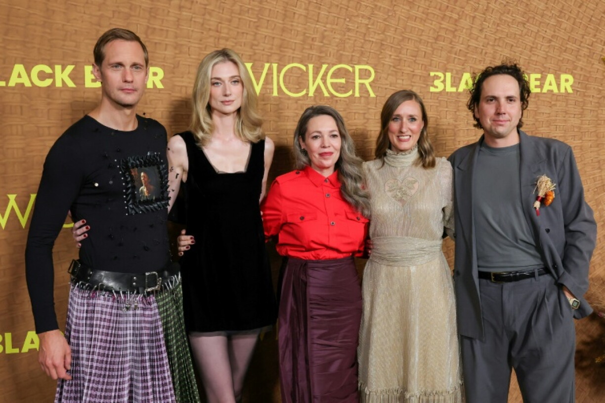 (L-R) 'Wicker' stars Alexander Skarsgard, Elizabeth Debicki and Olivia Colman, and was directed by Eleanor Wilson and Alex Huston Fischer