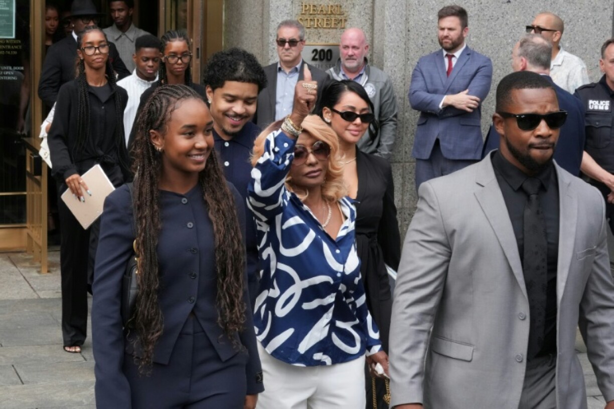 Janice Combs, mother of Sean 'Diddy' Combs, gestures after the jury reached a verdict in his sex trafficking trial