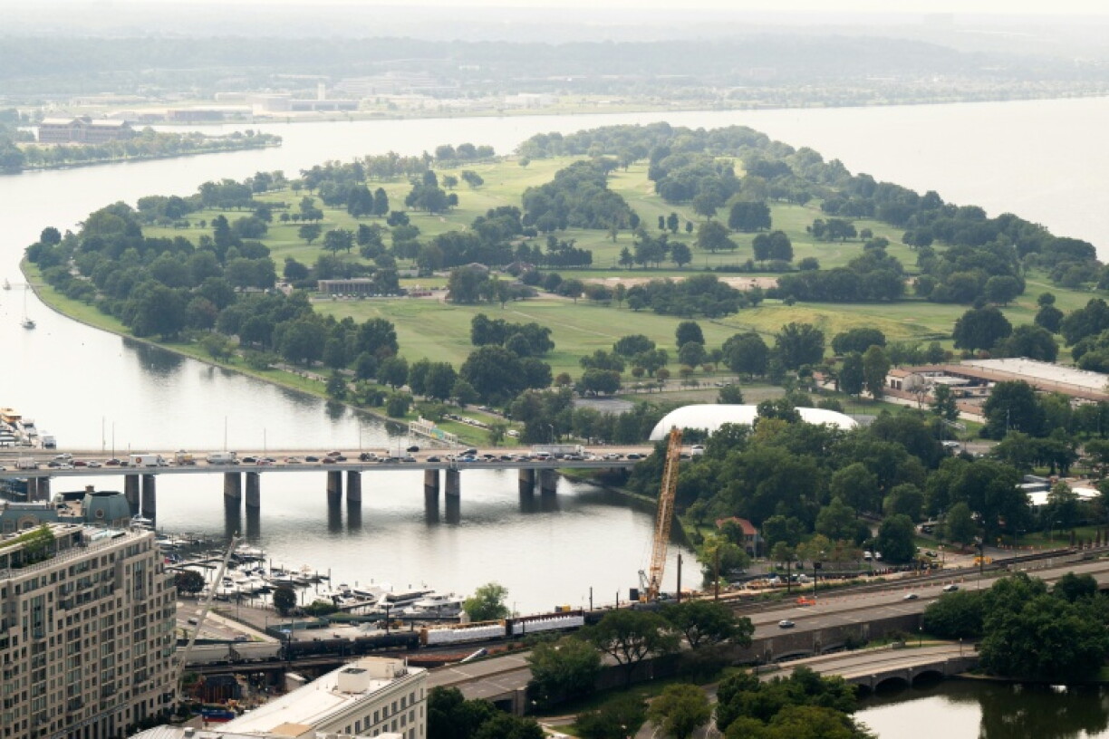 Hains Point and the East Potomac Golf Links seen in Washington, DC, September 1, 2026