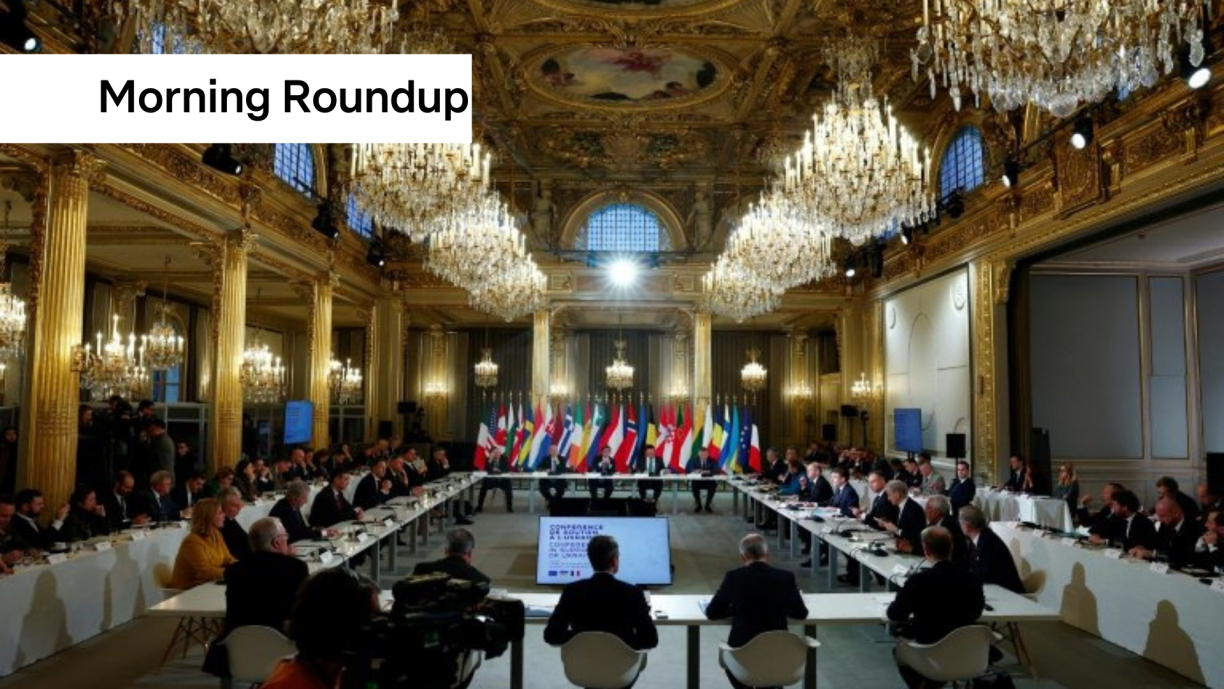 Representatives from two dozen countries gathered in Paris in support of Ukraine