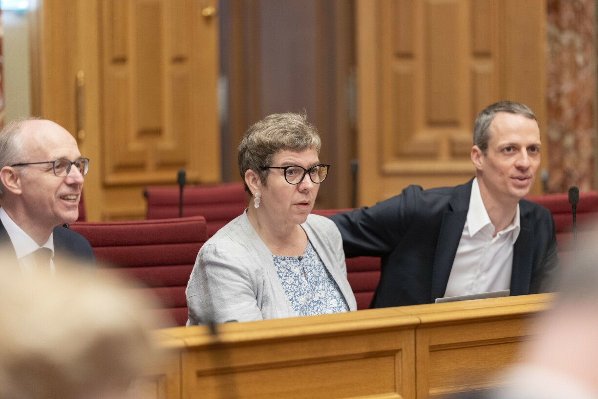 Luc Frieden, Martine Deprez and Serge Wilmes during the consultation debate on pension reform on 19 March 2025.