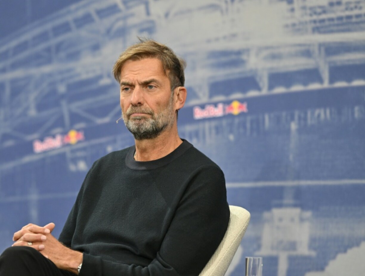 Jurgen Klopp, Red Bull's new global head of soccer, gives a press conference in Salzburg on January 14