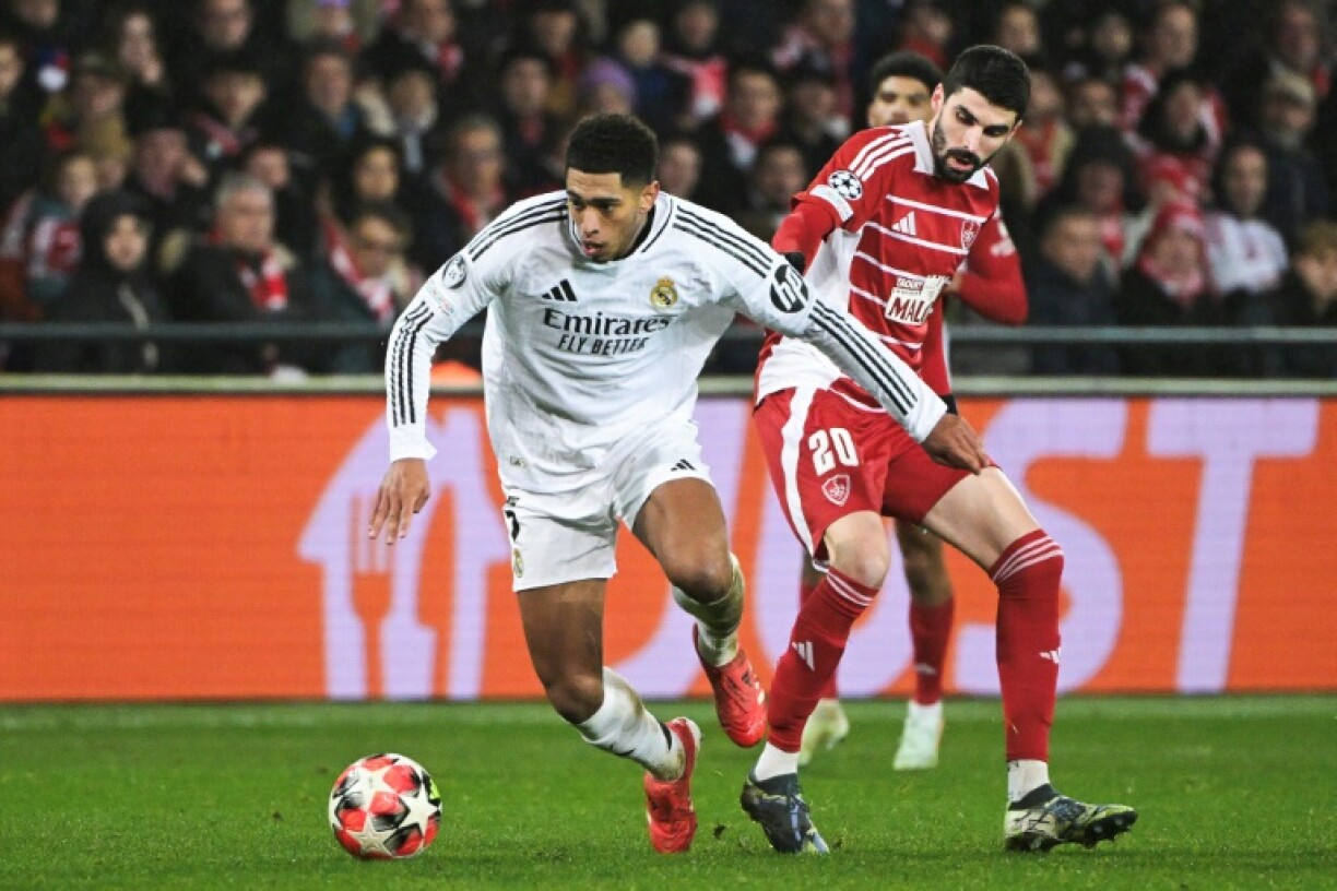 Jude Bellingham in action for Real Madrid against Brest on Wednesday