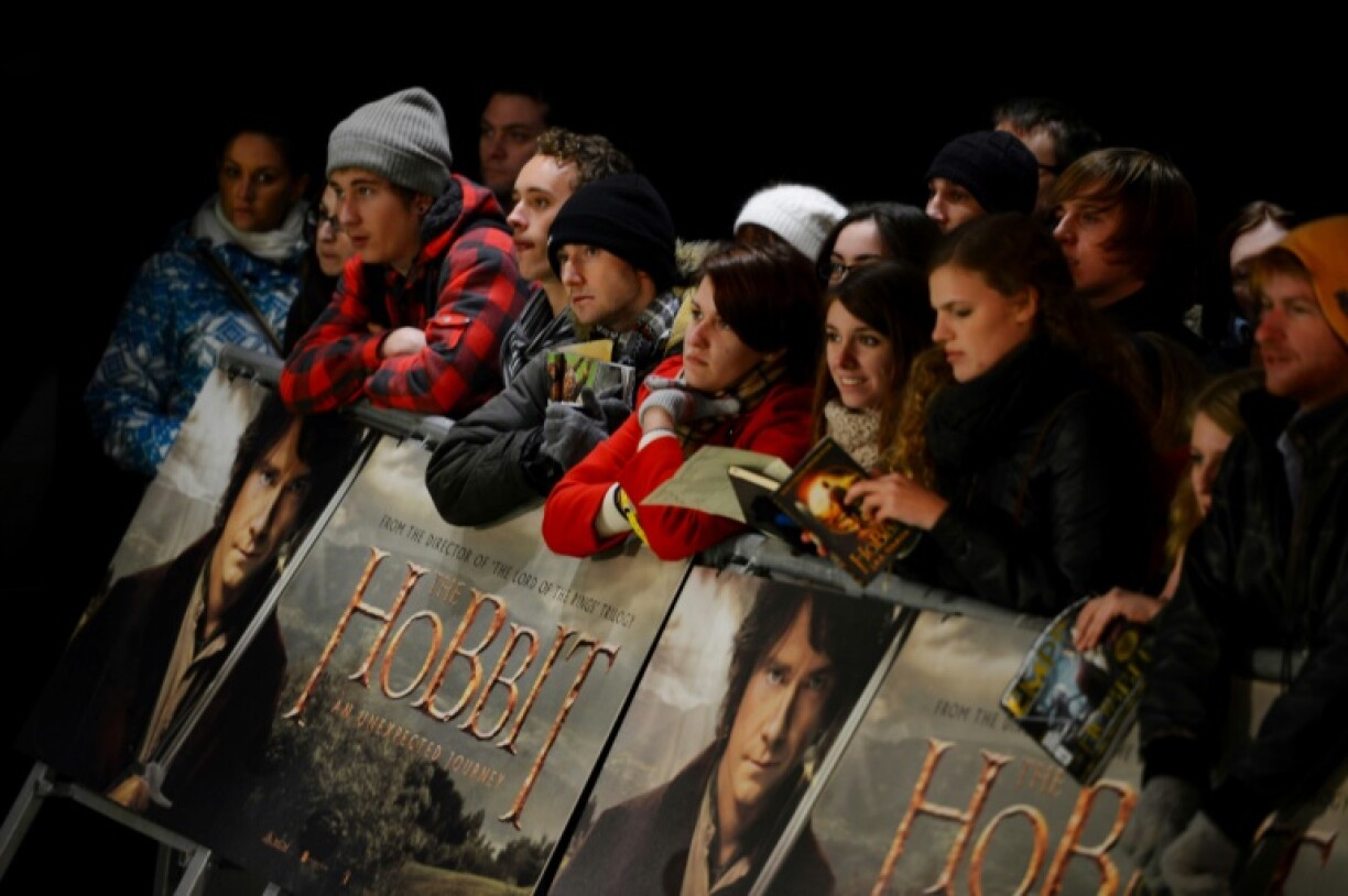 Fans wait for actors to arrive at the European premiere of