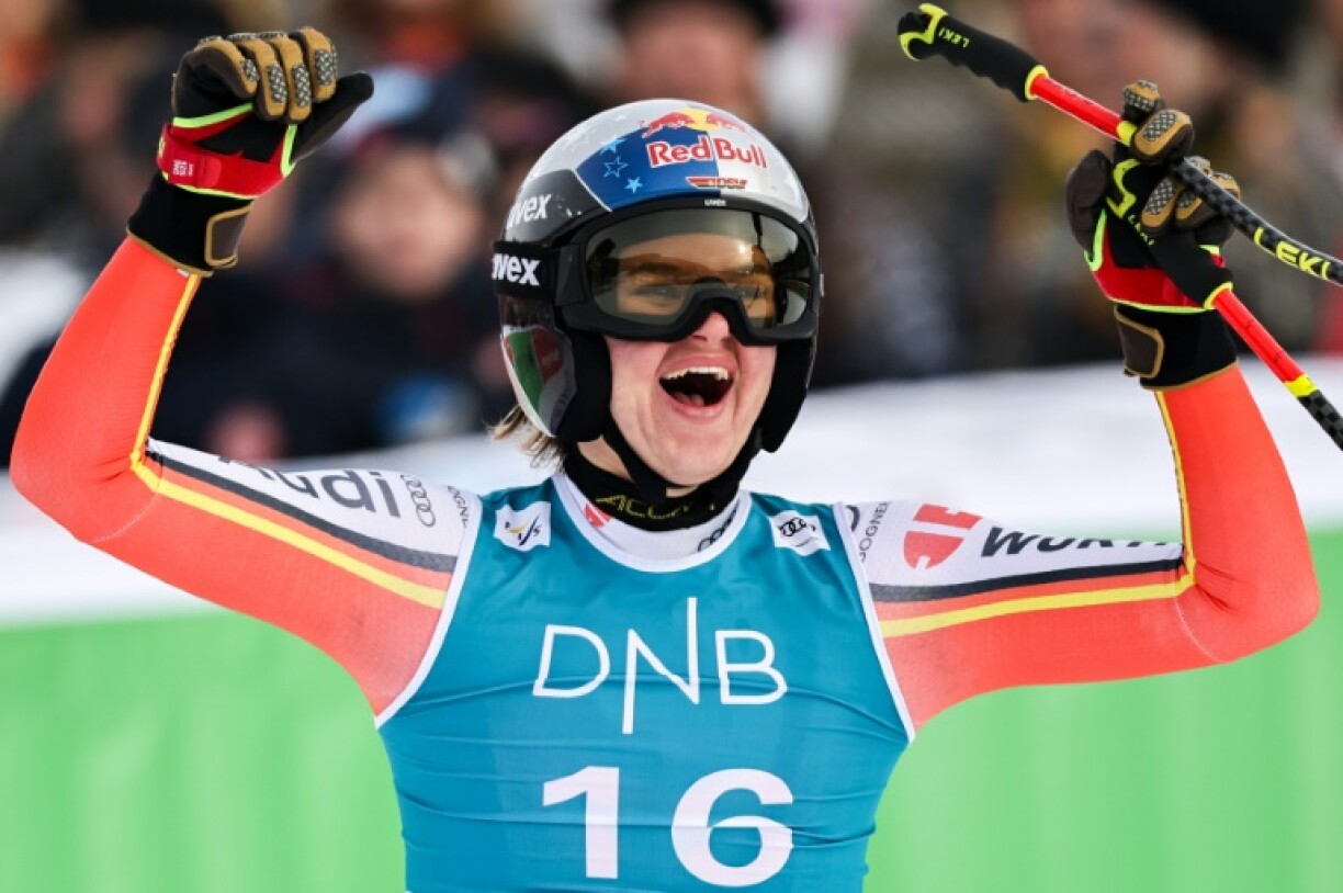 Emma Aicher celebrates a day to remember with her first World Cup win