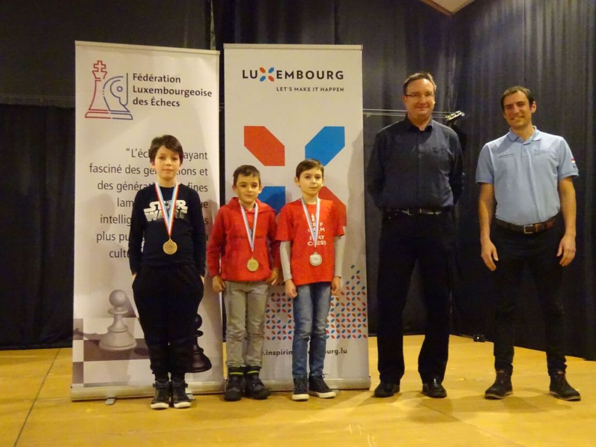 De Podiuman der Kategorie U10.