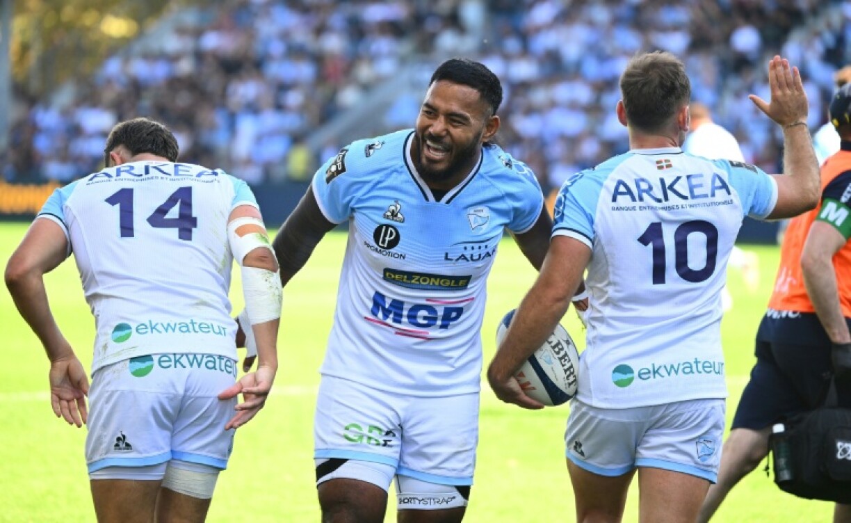 Manu Tuilagi (C) joined Bayonne from Sale in 2024