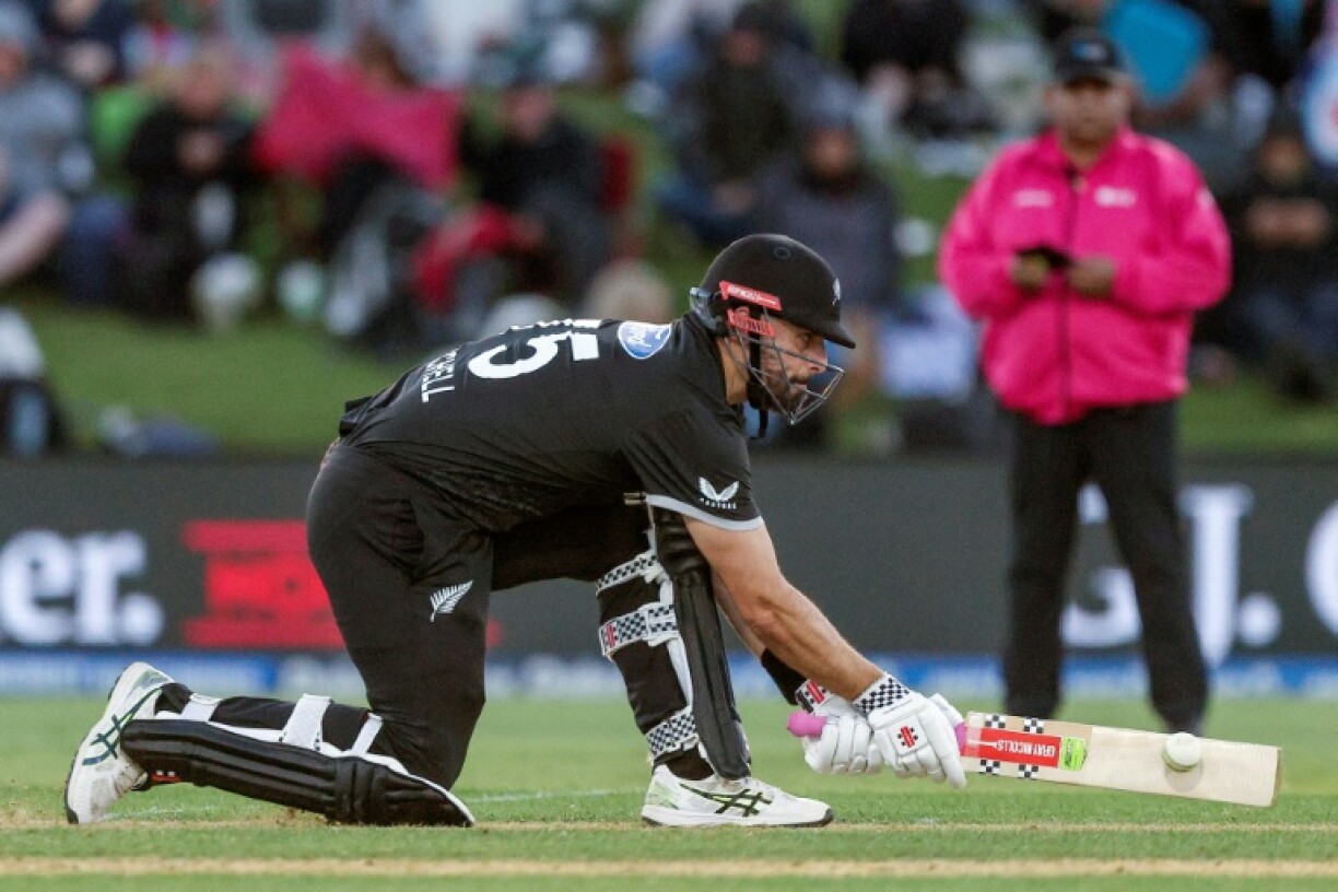 New Zealand's Daryl Mitchell bats during the first one-day international against England