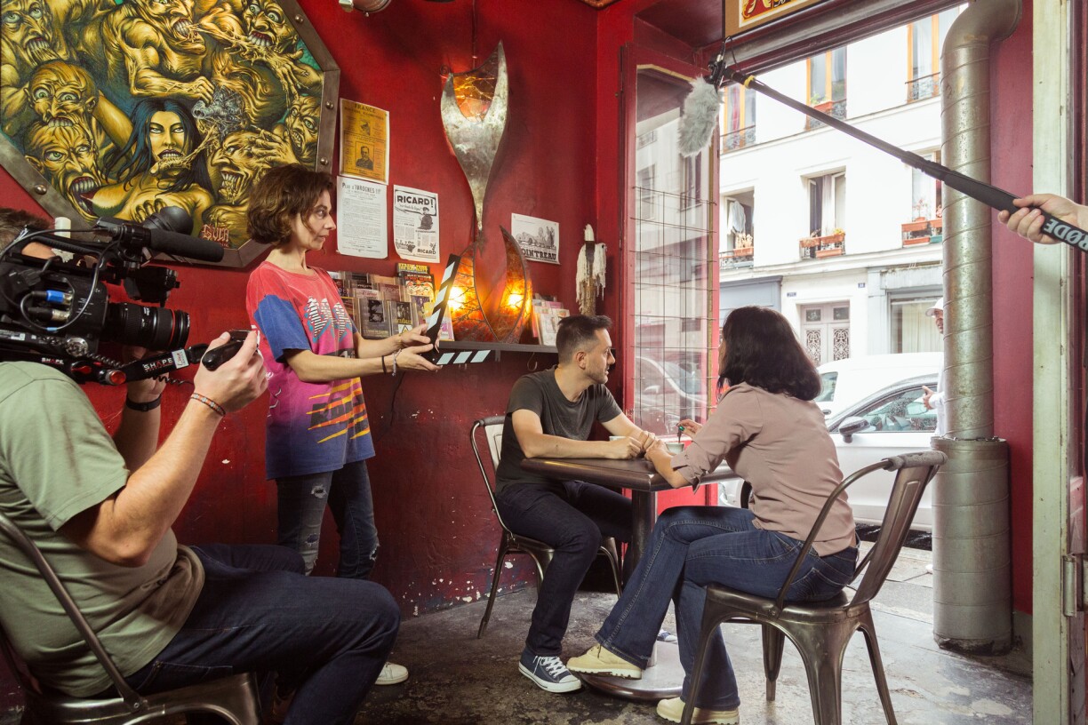 Anoushka sur le tournage de Blow Away