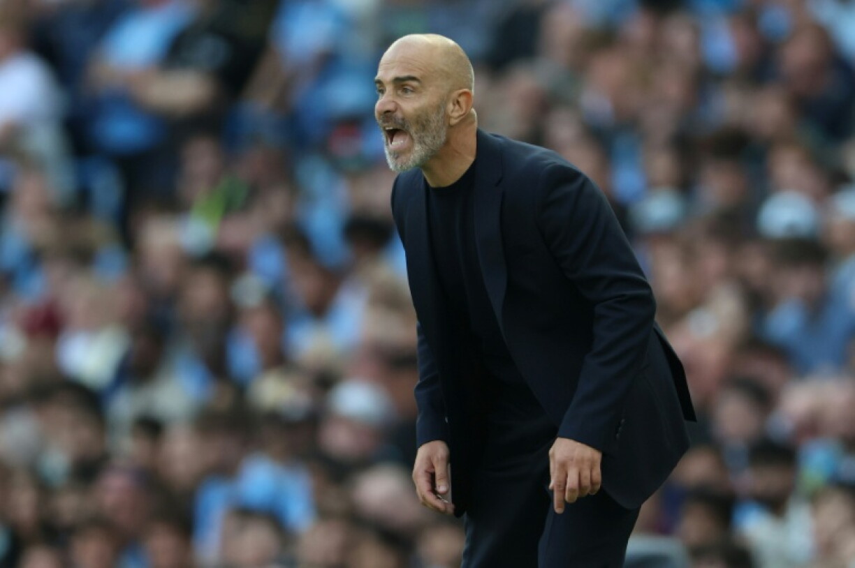 Le nouvel entraîneur de Manchester City Enzo Maresca lors du match de la première journée de Premier League contre Bournemouth le 23 août 2026