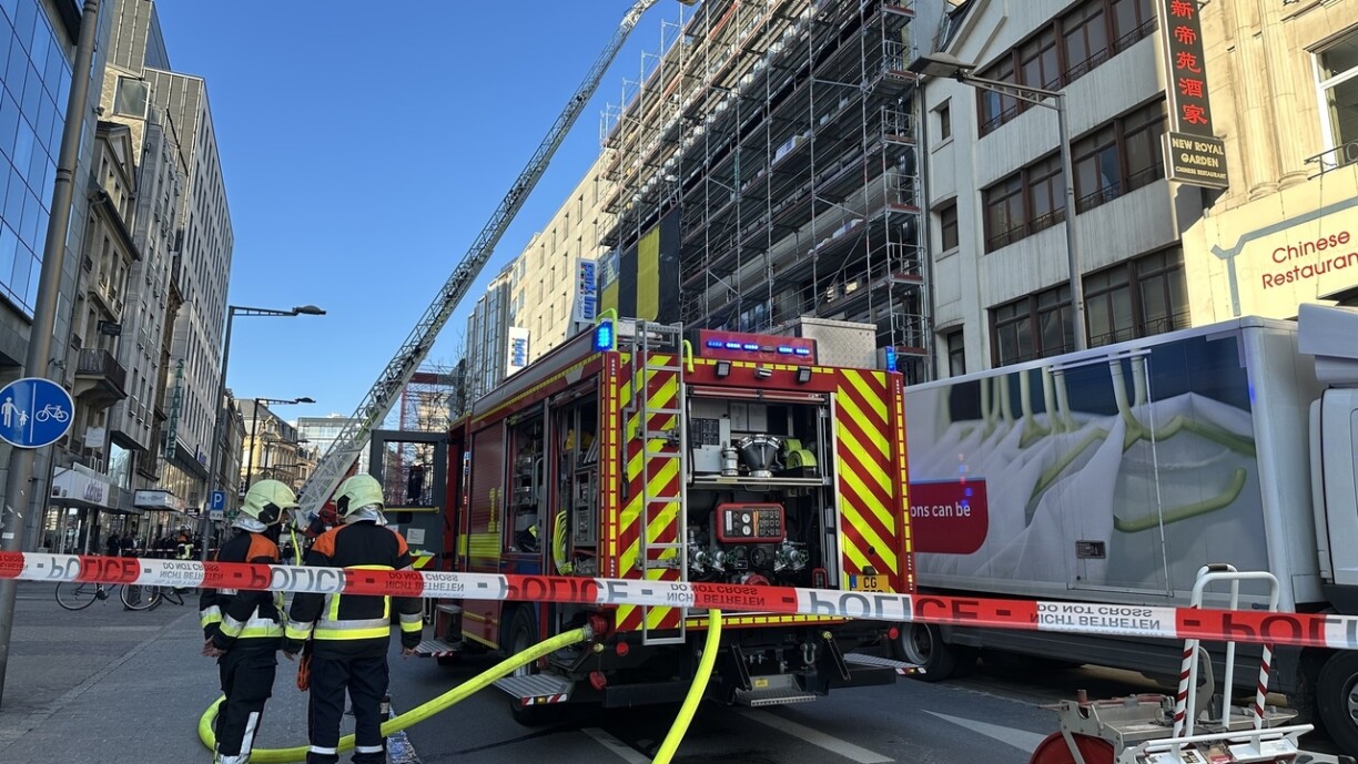 Une photo prise sur les lieux de l'incendie le 17 février 2025