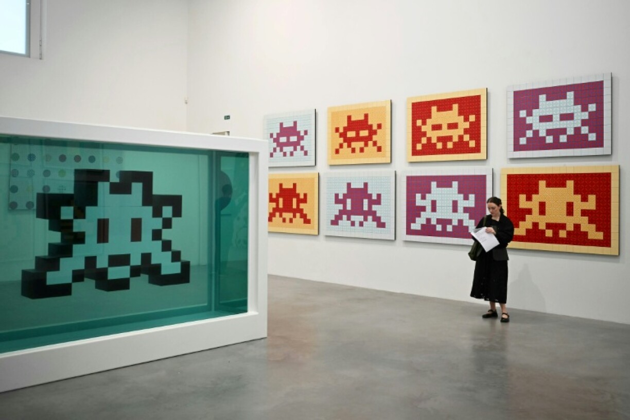 Some of the unique works on display in 'Triple Trouble' combine elements of the three artists' style