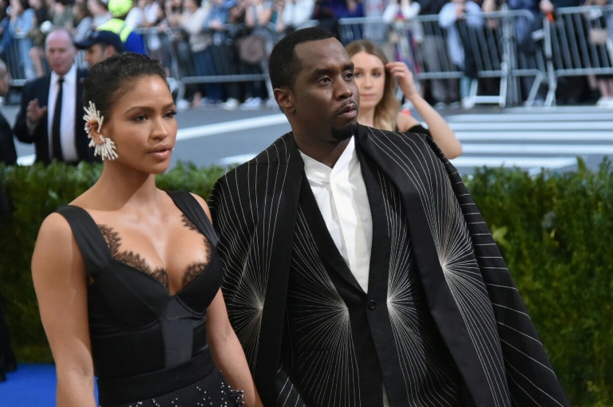 Sean 'Diddy' Combs (R) and Cassie Ventura in 2017, before she publicly accused him of sexual assault and violence