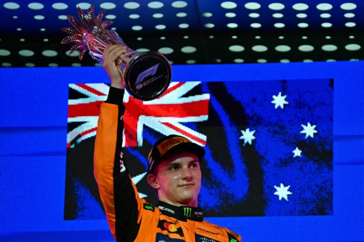 Oscar Piastri celebrates win number three of the season