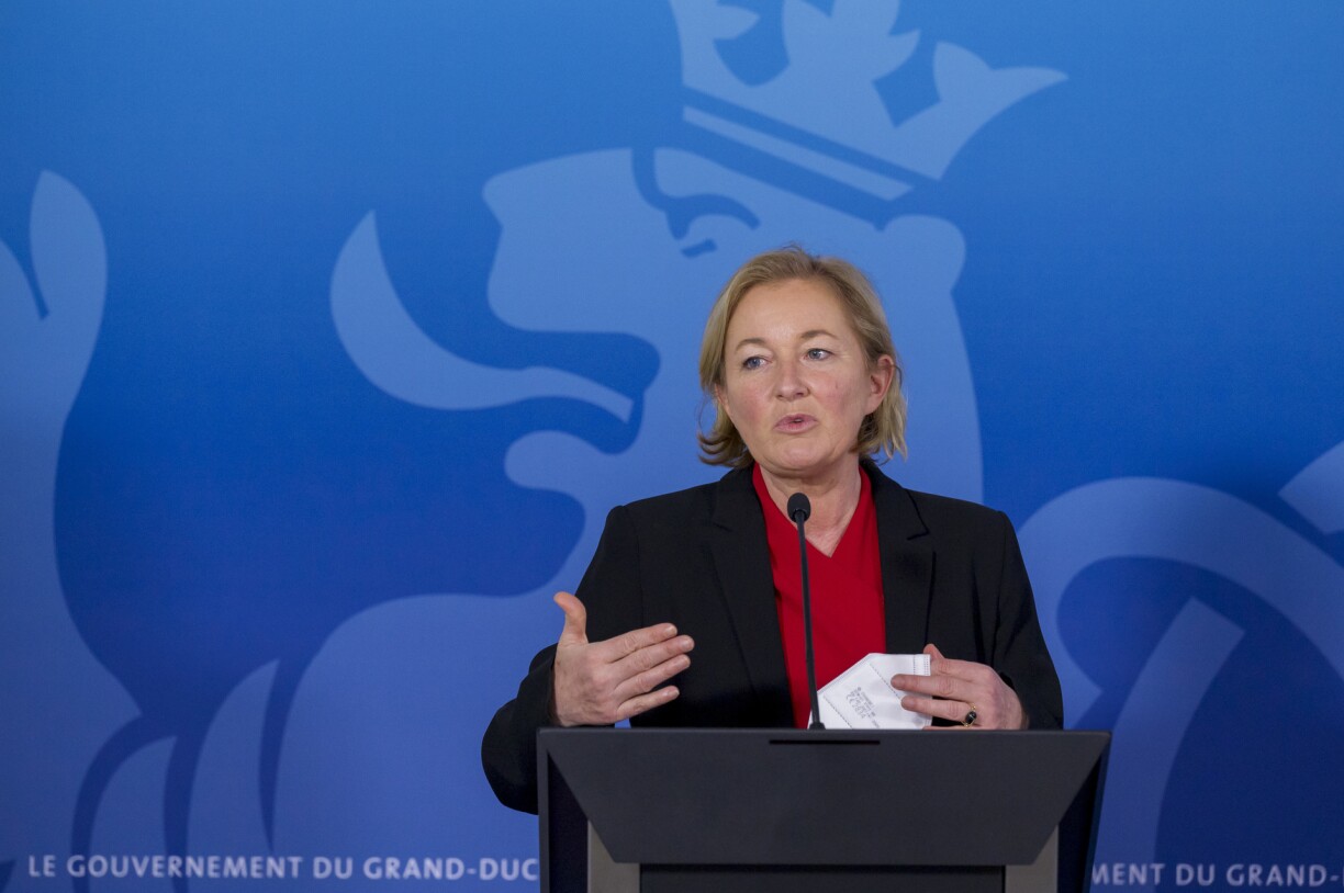 Paulette Lenert, ministre de la Santé lors d'une conférence de presse sur la situation Covid-19, le 5 mars 2021.