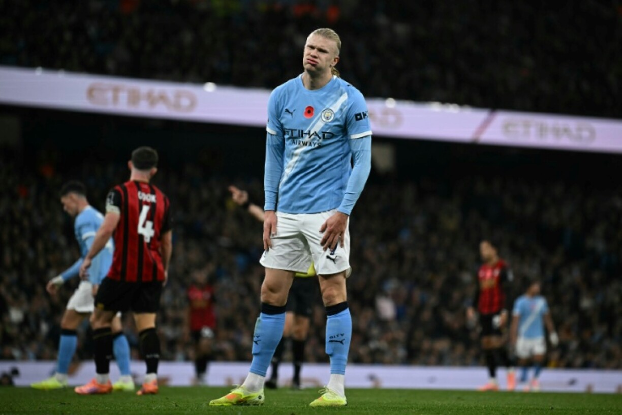 Erling Haaland struck twice in Man City's 3-1 win over Bournemouth