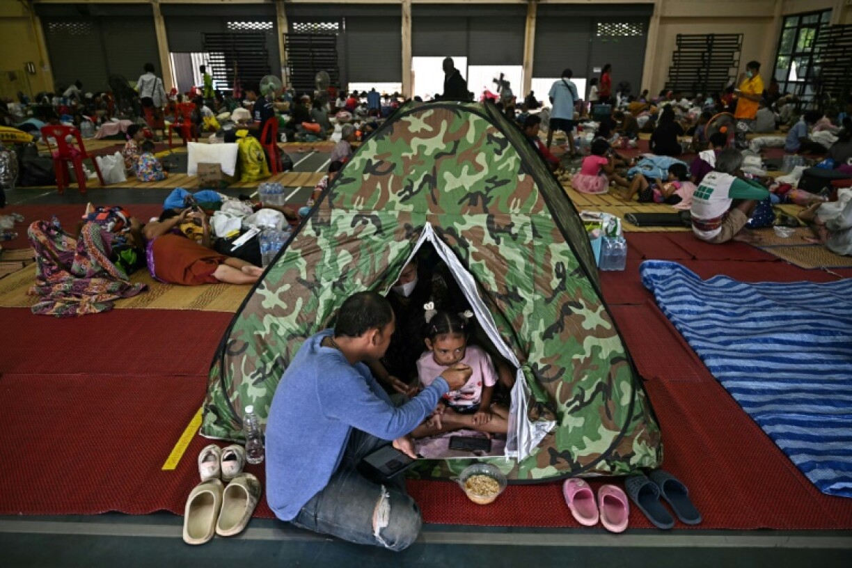 The Thai interior ministry said more than 100,000 people from four border provinces had been moved to nearly 300 temporary shelters