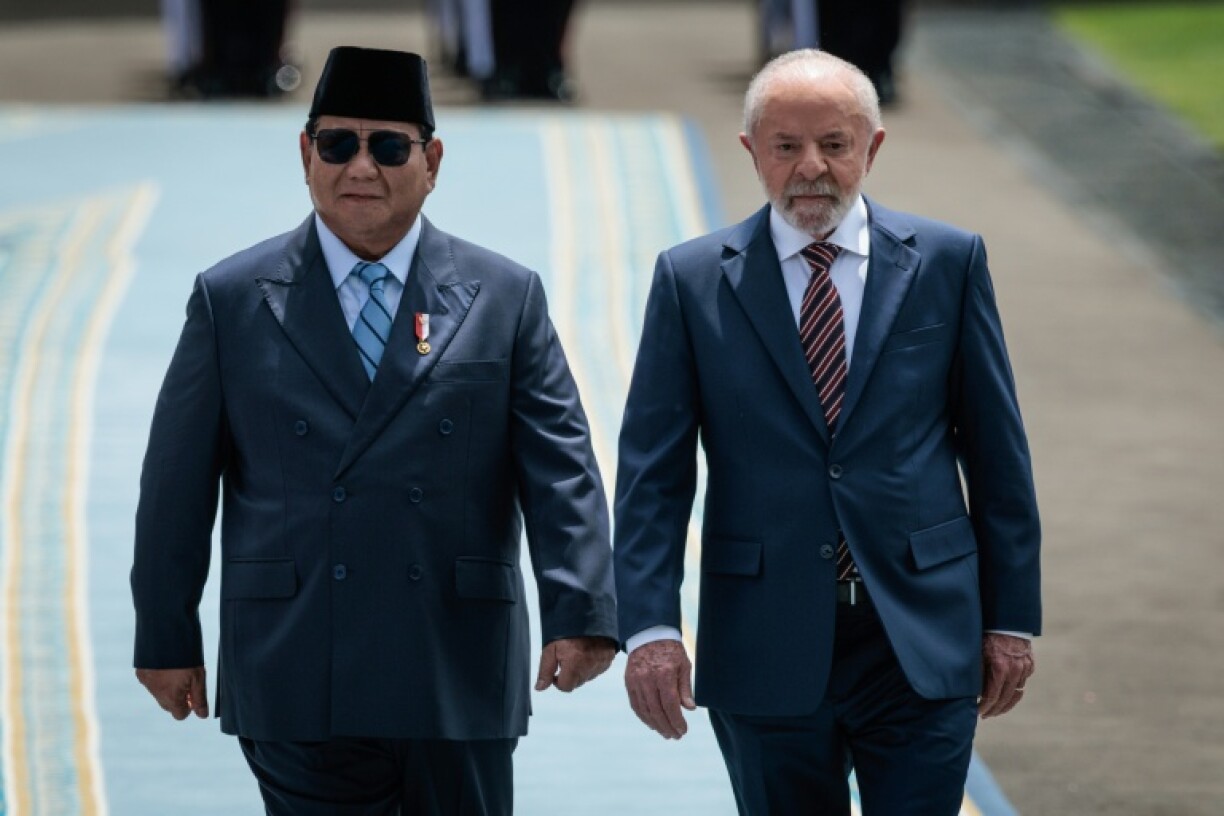 Brazil's President Luiz Inacio Lula da Silva and Indonesia's President Prabowo Subianto held talks in Jakarta