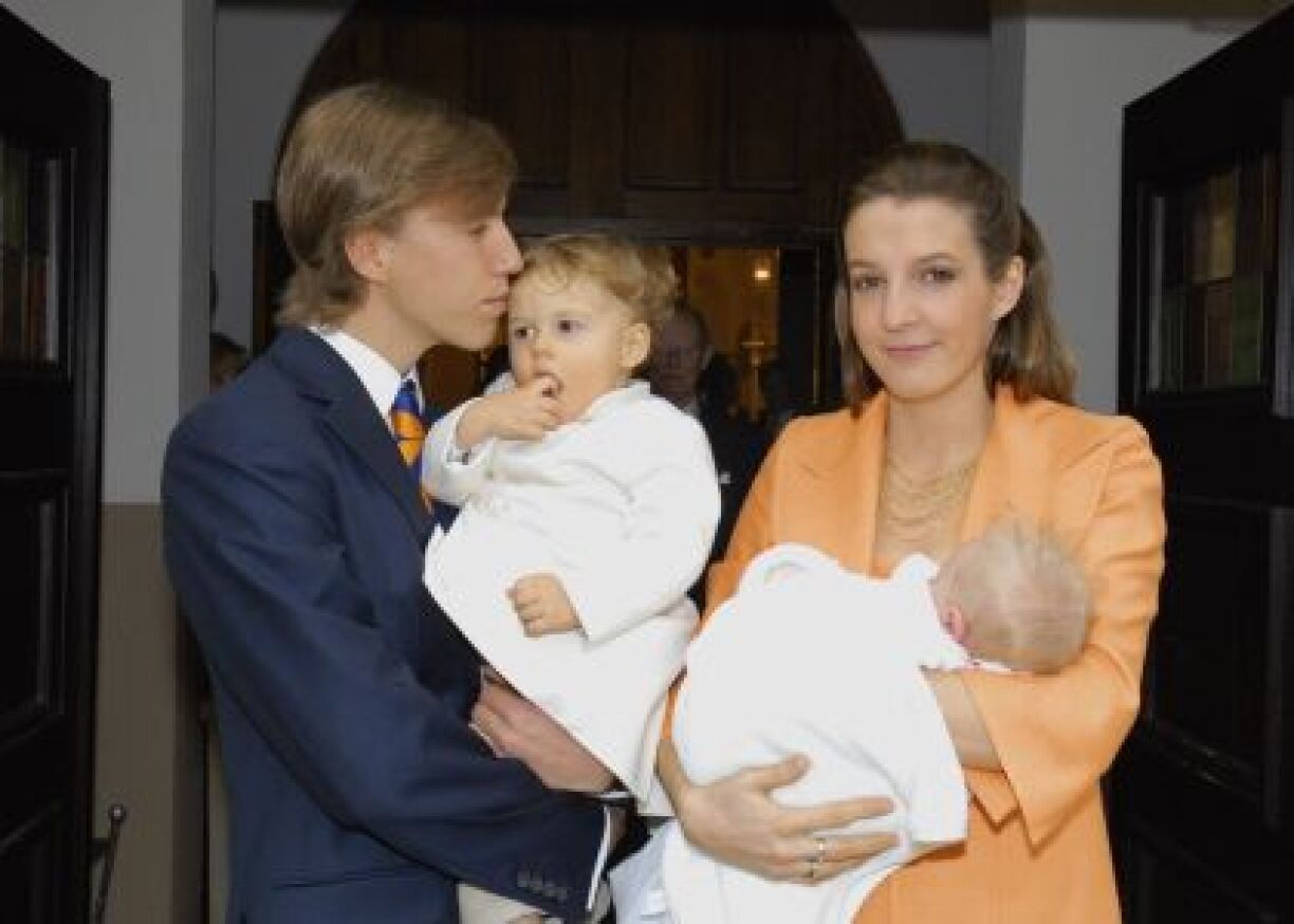 Happier times: Prince Louis and Princess Tessy at the baptism of their youngest son Prince Noah in 2007.