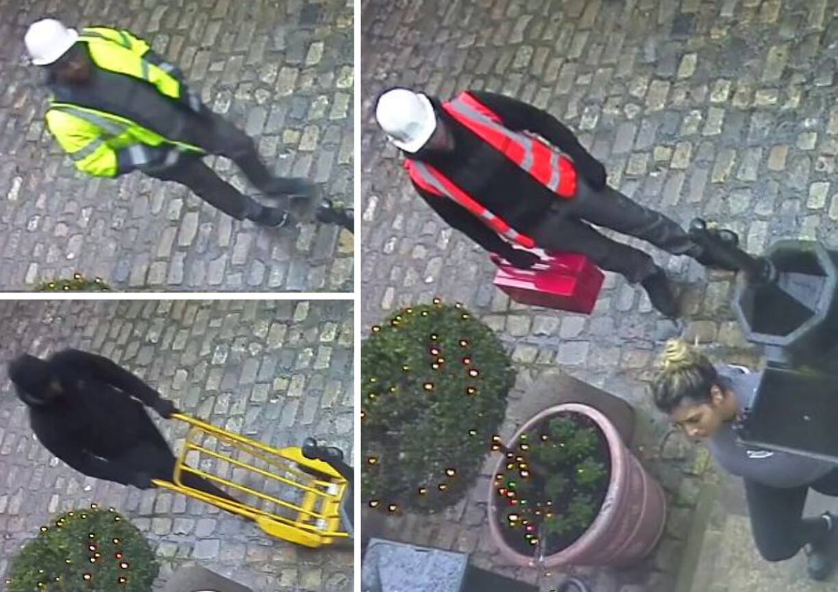 Images showing individuals suspected of robbery in the Grund on 3 January 2020.