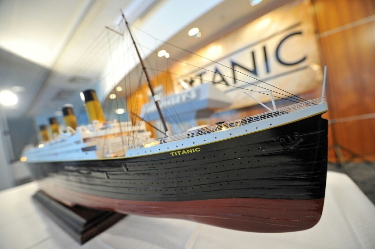 Une maquette du Titanic photographiée le 5 janvier 2012 avant une vente aux enchères dans un musée de New York