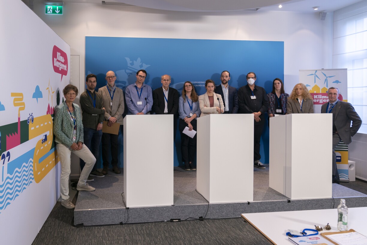 Les représentants du Bureau citoyen pour le climat photographiés le 15 septembre 2022