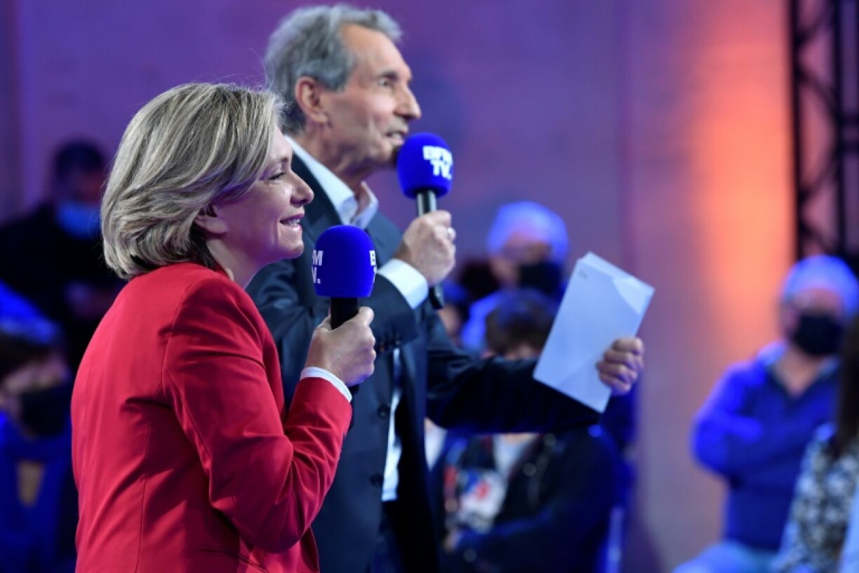 Valérie Pécresse et Jean-Jacques Bourdin lors de l'émission