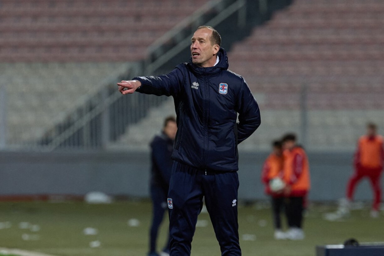 Jeff Strasser, sélectionneur du Luxembourg, lors du match aller des barrages de la Ligue des Nations de l'UEFA entre Malte et le Luxembourg au Stade national de Ta' Qali, à Malte, le 26 mars 2026.