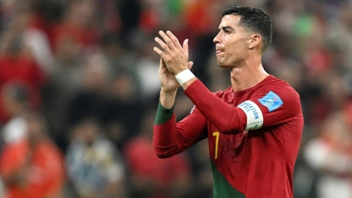 La superstar du Portugal Cristiano Ronaldo contre la Suisse au stade de Lusail, le 6 décembre 2022