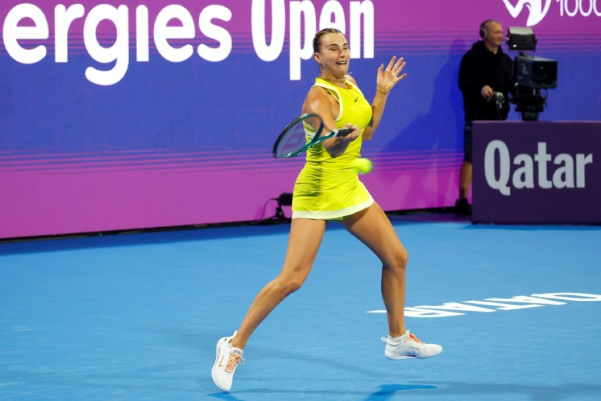 Aryna Sabalenka on her way to a shock defeat to Ekaterina Alexandrova