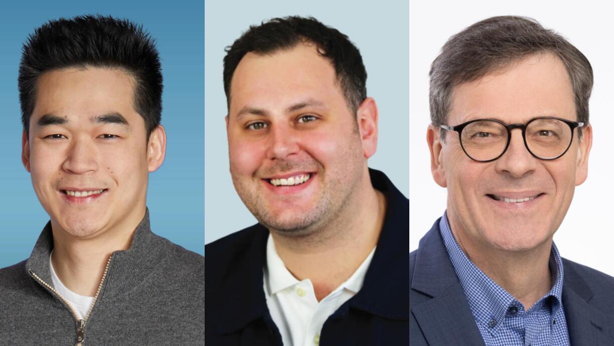 Dali Zhu, Pol Thomé an Ari Arrensdorff (vu lénks no riets)