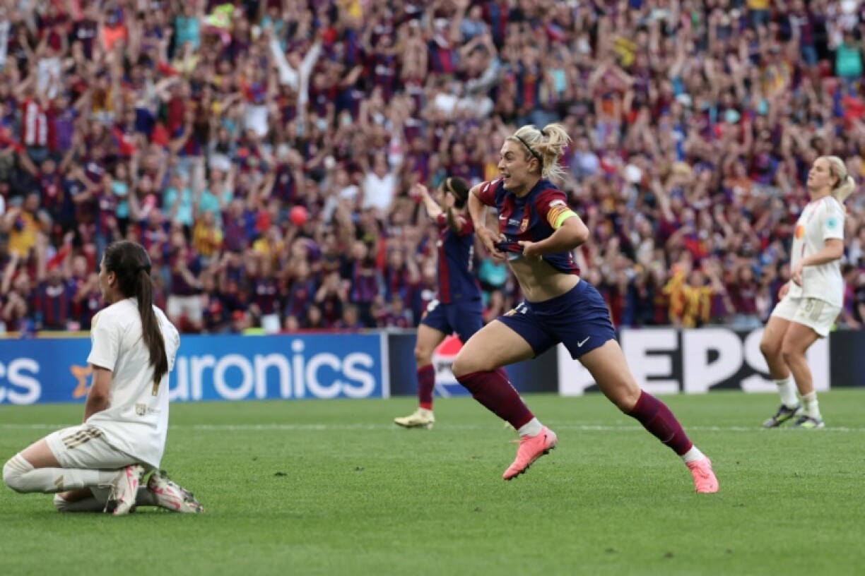 L'Espagnole Alexia Putellas (d) marque le second but contre Lyon, le 25 mai 2024 à Bilbao