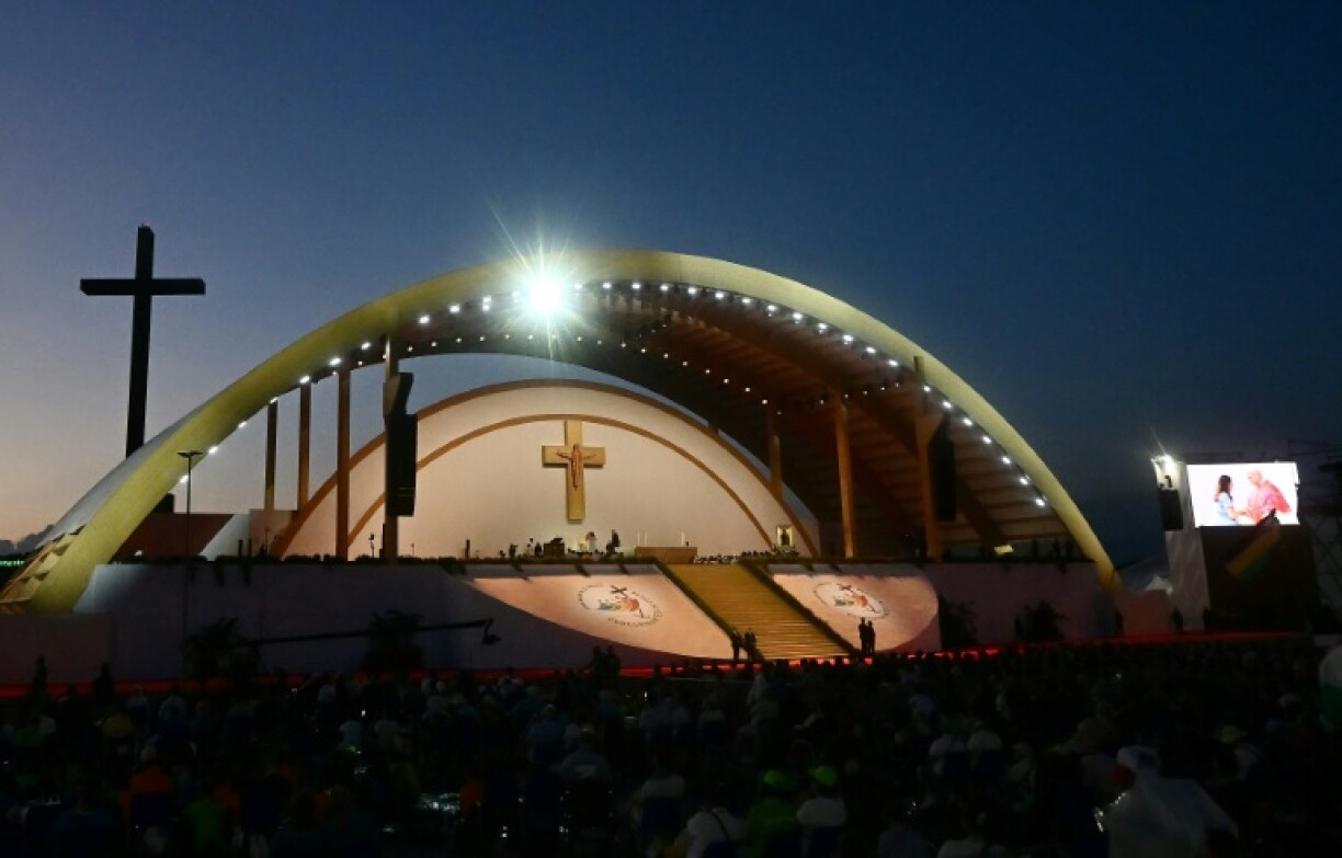 The evening prayer vigil is the culmination of a week-long pilgrimage and a key event in the Jubilee holy year