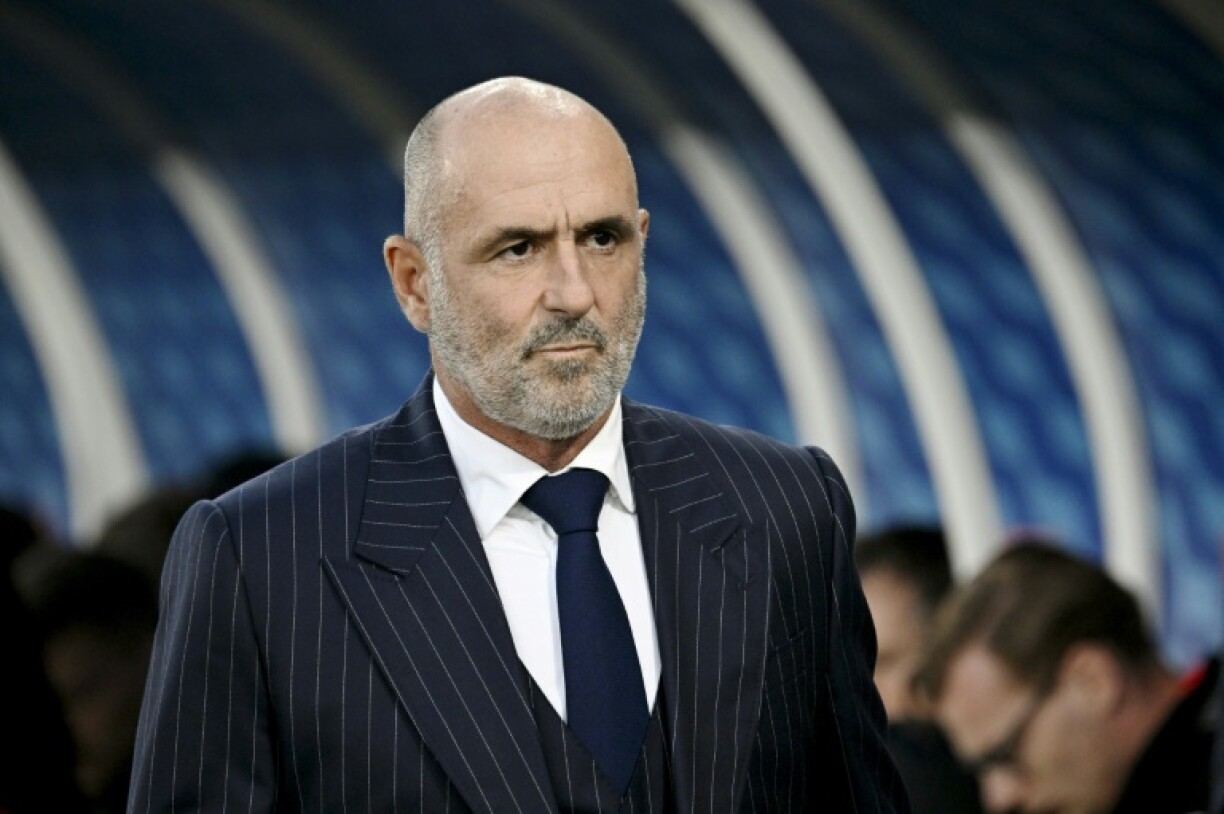 Michal Probierz on the sidelines in Helsinki for the defeat that tuned out to be his last game as Poland coach