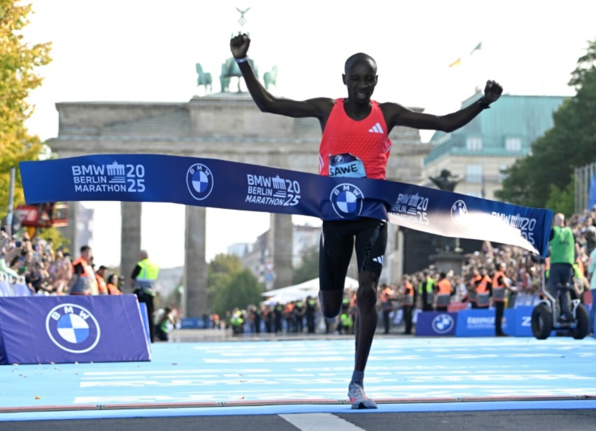 Kenya's Sabastian Sawe won the Berlin Marathon, setting the best time of 2025, on Sunday