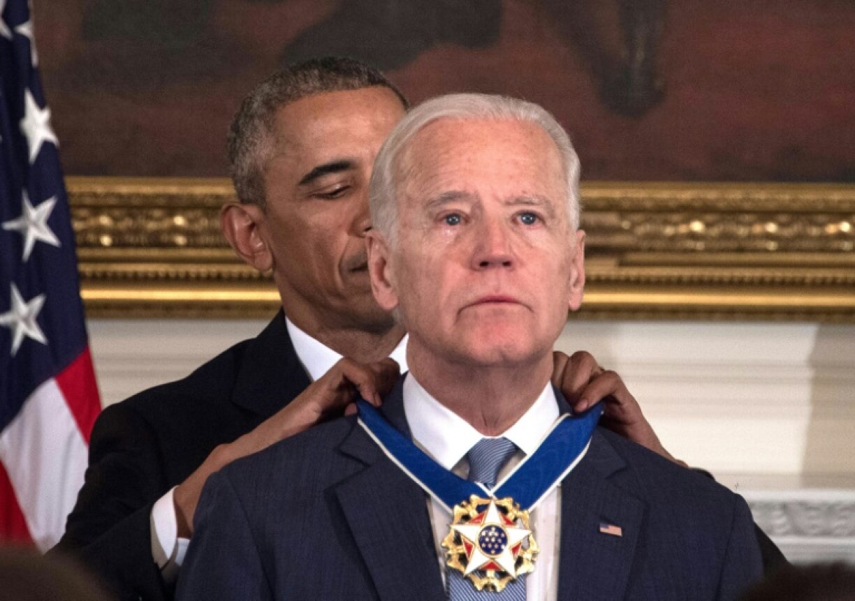 Barack Obama et Joe Biden à la Maison Blanche en janvier 2017