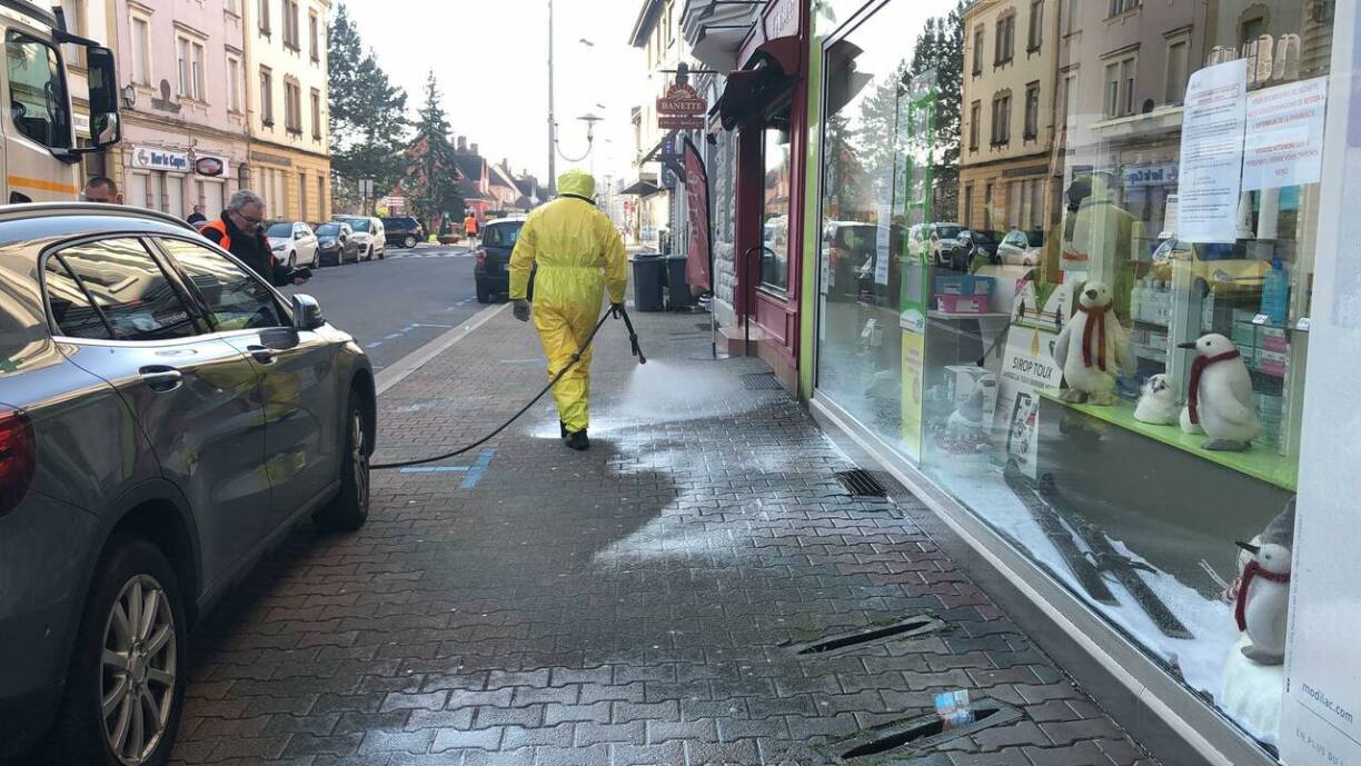 Amnéville a mis en place la désinfection de ses rues