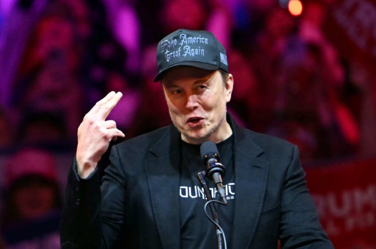 Elon Musk speaks at a rally for Donald Trump at Madison Square Garden in New York, October 27, 2024.