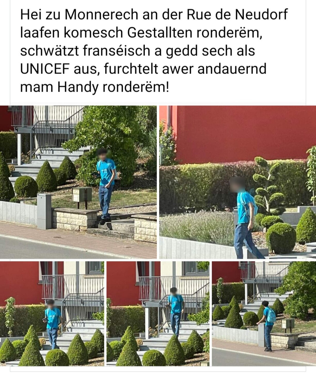 The comment above the photos reads: