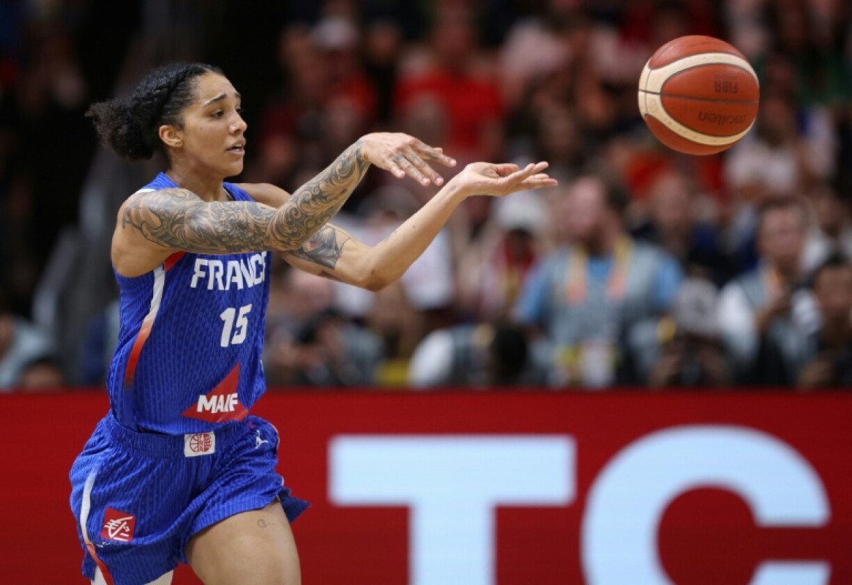 Gabby Williams avec l'équipe de France de basket contre la Chine en quarts de finale de la Coupe du monde le 10 septembre 2026 à Berlin