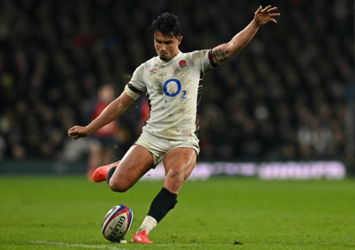 Bad day with the boot: Marcus Smith misses a penalty during England's 26-25 Six Nations win over France at Twickenham