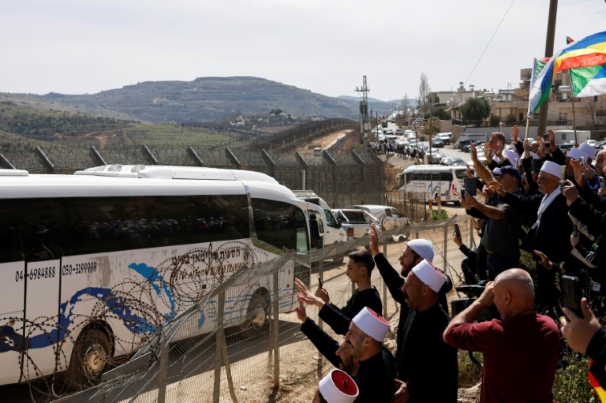 Druze residents of the Golan gathered to welcome the clerics