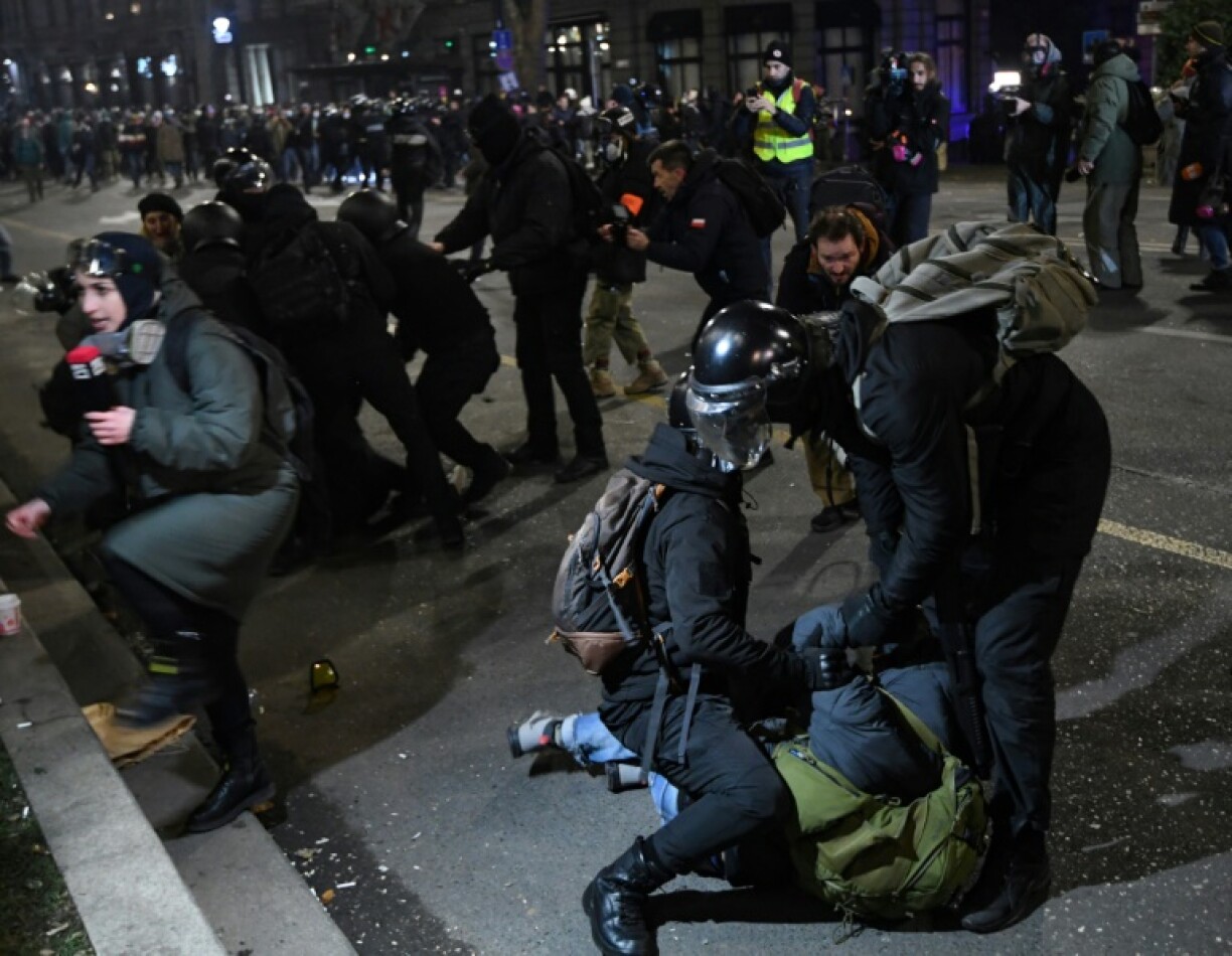 The heavy-handed police response to the protest has triggered outrage