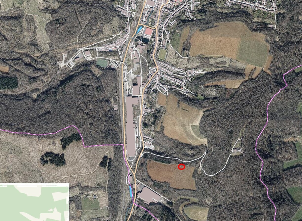 L'endroit où les déchets ont été retrouvés.