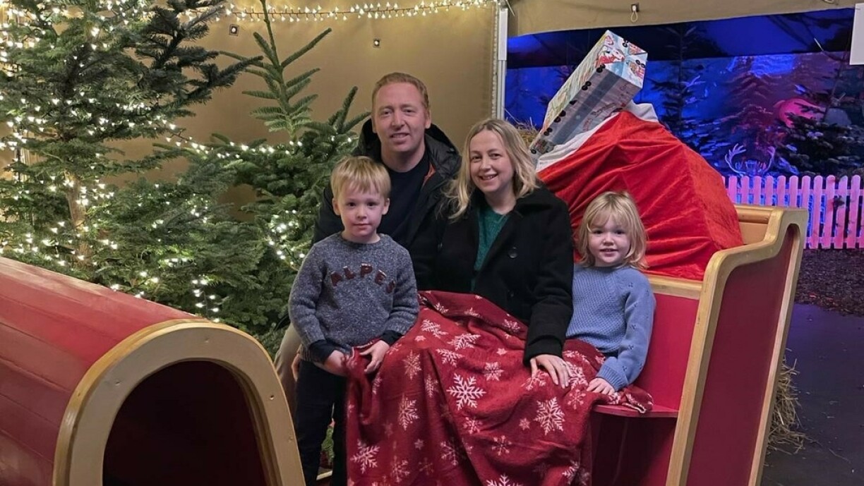 Mary Bermingham with her husband Colin and their twins.